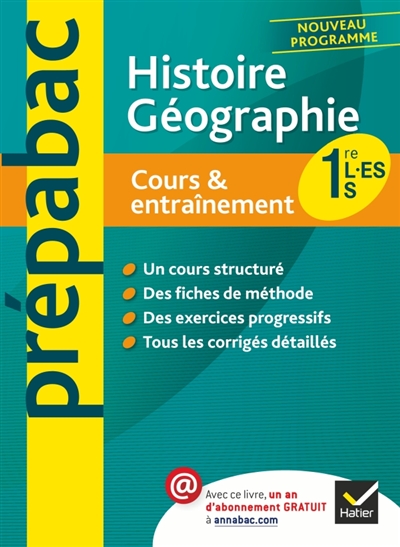 Histoire géographie 1re L, ES, S : cours & entraînement