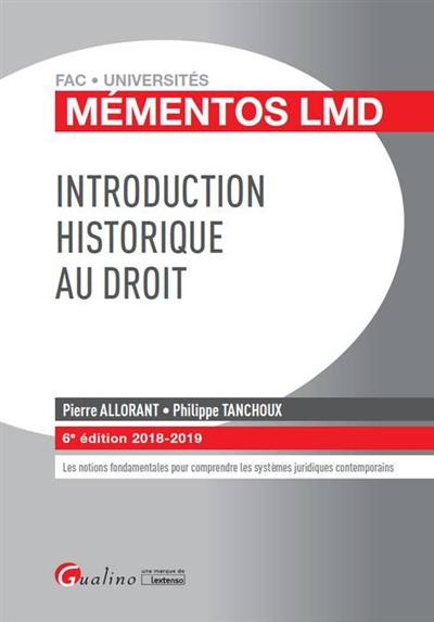 Introduction historique au droit : 2018-2019