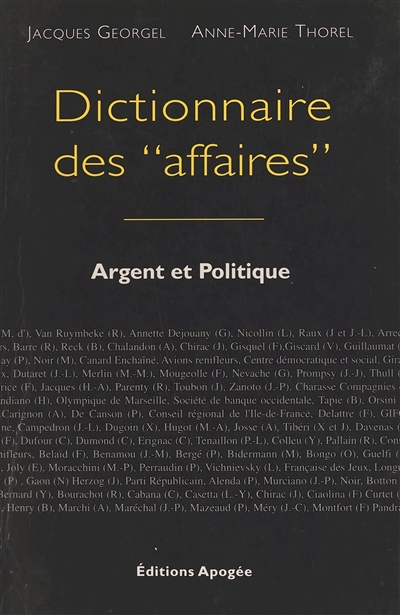 Dictionnaire des affaires : argent et politique