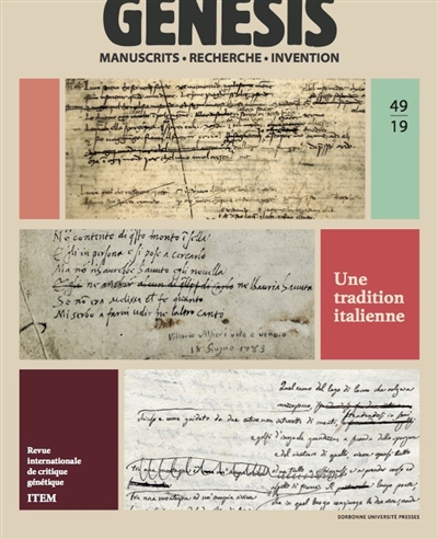 Genesis : manuscrits, recherche, invention, n° 49. Une tradition italienne