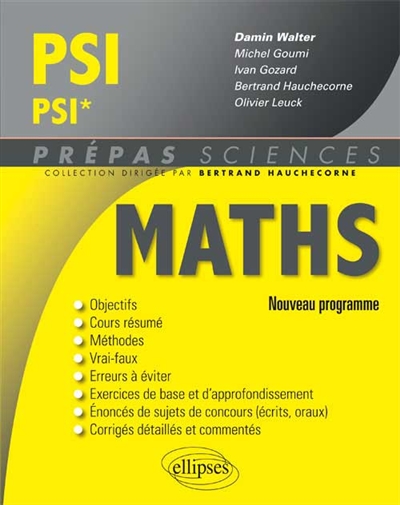 Maths PSI-PSI* : nouveau programme