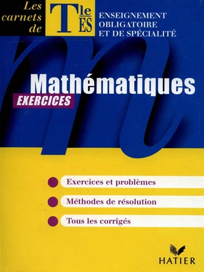 Exercices mathématiques terminale ES