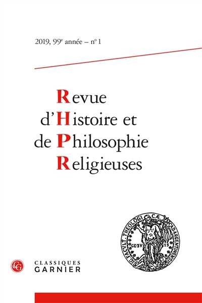 Revue d'histoire et de philosophie religieuses, n° 1 (2019). Qu'est-ce que la vérité ? : hommage à André Birmelé
