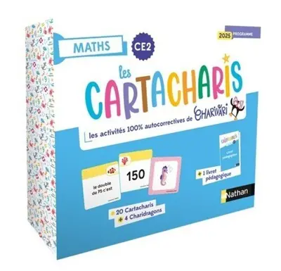 Les cartacharis maths, CE2 : les activités 100 % autocorrectives de Charivari : programme 2025
