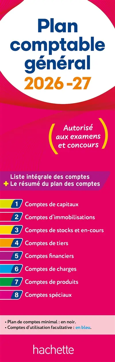 Plan comptable général 2026-2027 : autorisé aux examens et concours
