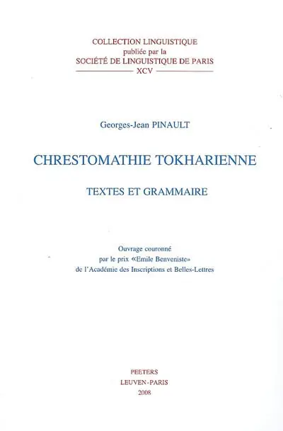 Chrestomathie tokharienne : textes et grammaire
