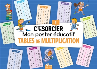 C'est pas sorcier ! : mon poster éducatif : tables de multiplication