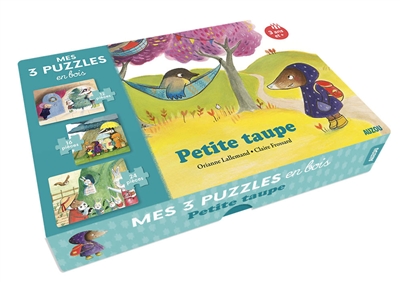 petite taupe : mes 3 puzzles en bois