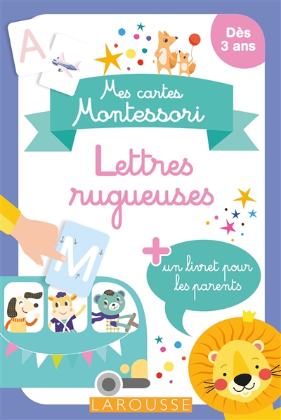 Lettres rugueuses : mes cartes Montessori : dès 3 ans