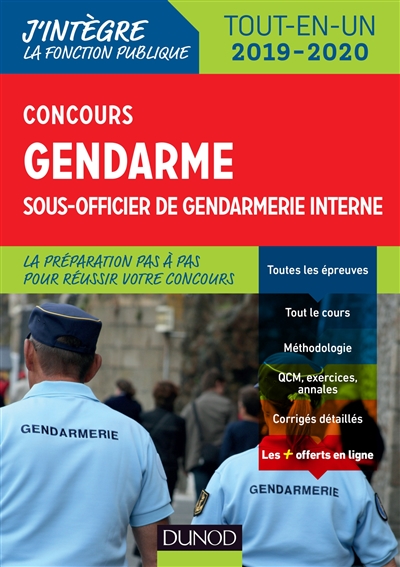 Concours gendarme sous-officier de gendarmerie interne : tout-en-un : 2019-2020
