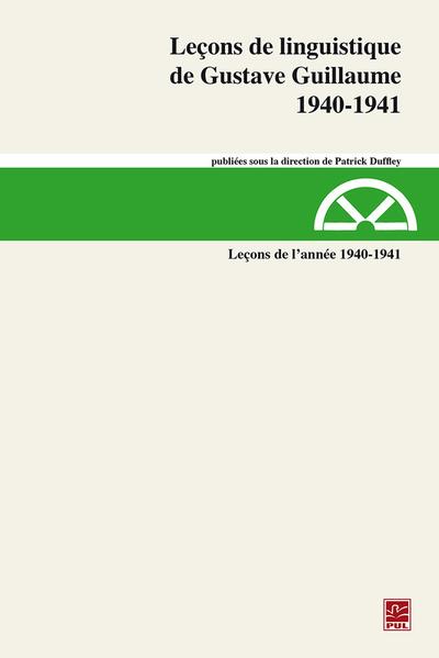 Leçons de l'année 1940-1941