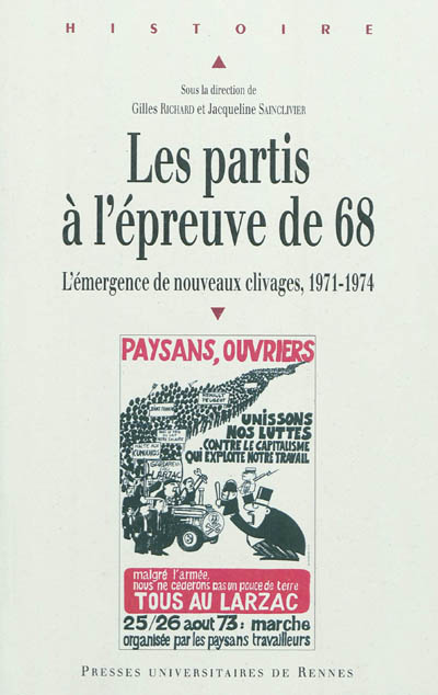 Les partis à l'épreuve de 68 : l'émergence de nouveaux clivages, 1971-1974