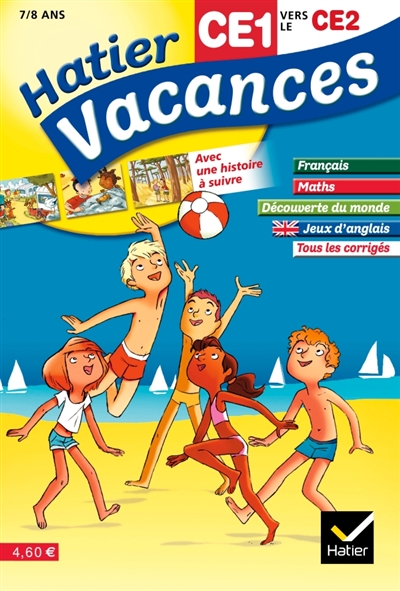 Hatier vacances, CE1 vers le CE2, 7-8 ans : Paul, Camille, Hugo et Eva au camping du phare
