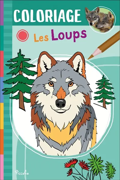 Les loups : coloriage