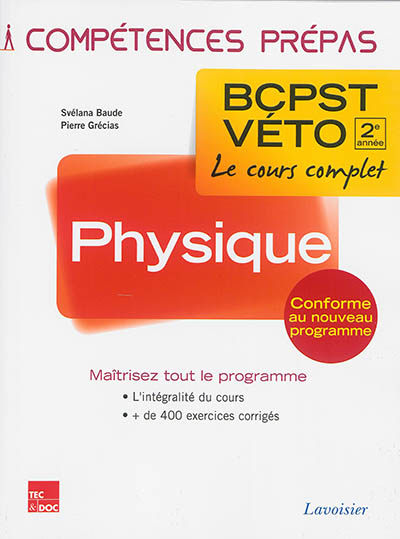 Physique BCPST-Véto, 2e année