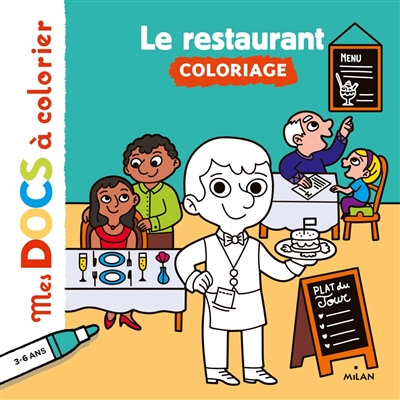 Le restaurant : coloriage