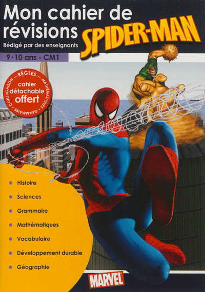 Mon cahier de révisions Spider-Man, CM1, 9-10 ans
