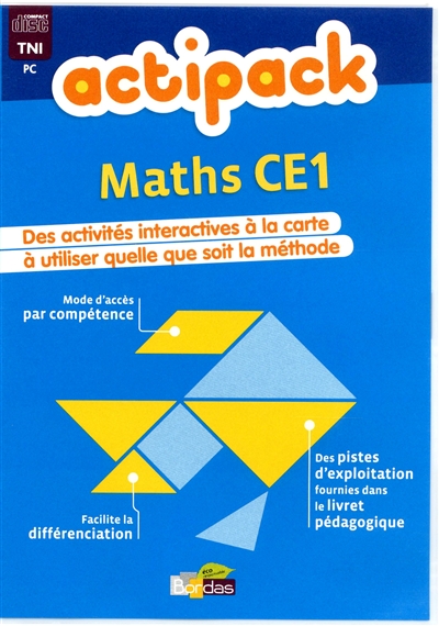 Actipack maths CE1 : des activités interactives à la carte à utiliser quelle que soit la méthode