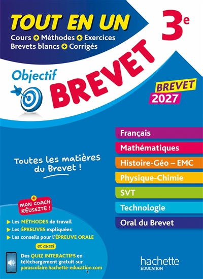 Tout en un 3e : brevet 2027...