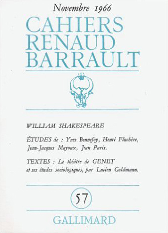 Cahiers Renaud-Barrault, n° 57. William Shakespeare