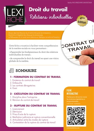 Droit du travail : relations individuelles