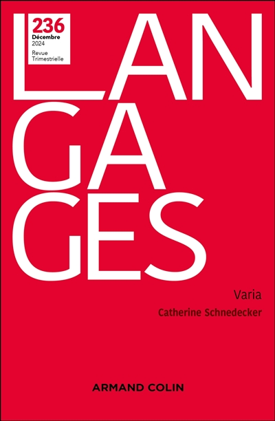 Langages, n° 236. Varia