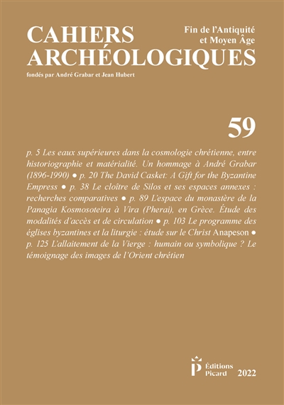 Cahiers archéologiques (Les), n° 59