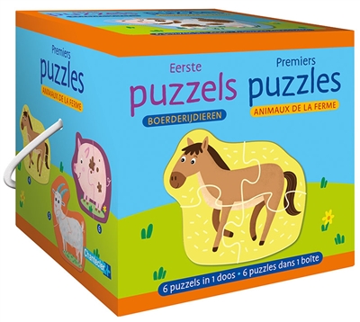 Eerste puzzels : boerderijdieren. Premiers puzzles : animaux de la ferme