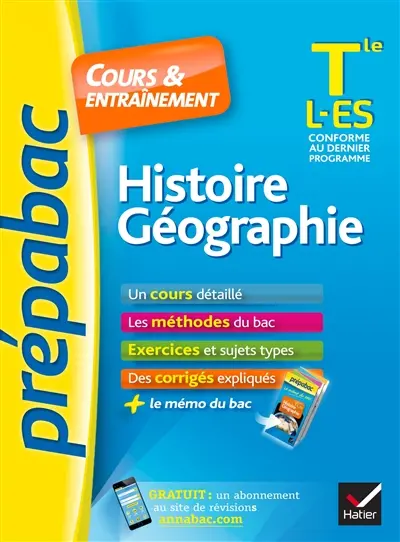 Histoire géographie, terminale L, ES : cours & entraînement