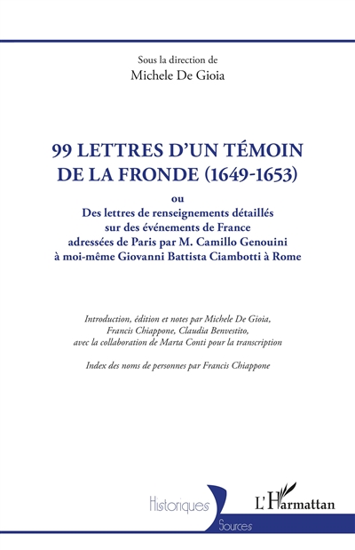 99 lettres d'un témoin de...