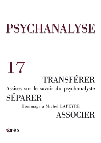 Psychanalyse, n° 17