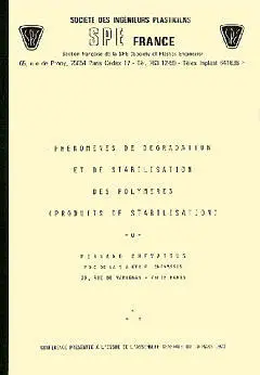 Phénomènes de dégradation et de stabilisation des polymères