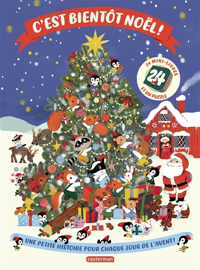 C'est bientôt Noël ! : une petite histoire pour chaque jour de l'Avent ! : 24 mini-livres et un puzzle