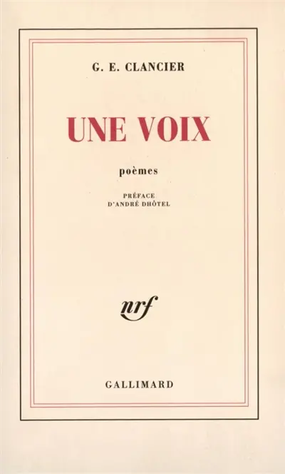 Une voix : poèmes