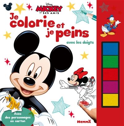 Mickey et ses amis : je colorie et je peins avec les doigts