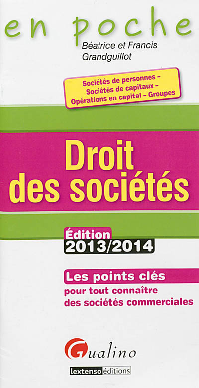 Droit des sociétés : les...