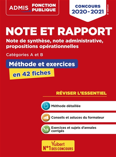 Note et rapport : note de...