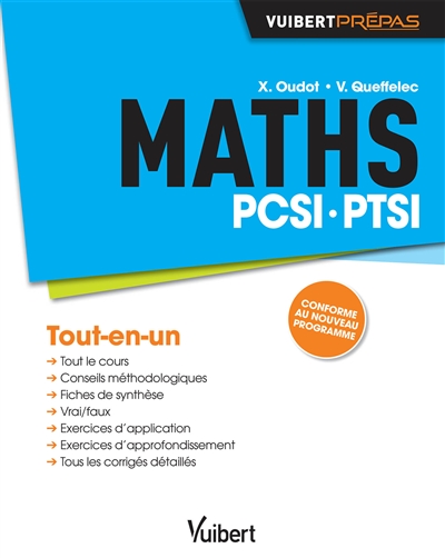 Maths PCSI, PTSI : tout-en-un : conforme au nouveau programme