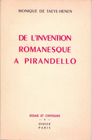 De l'invention romanesque à Pirandello