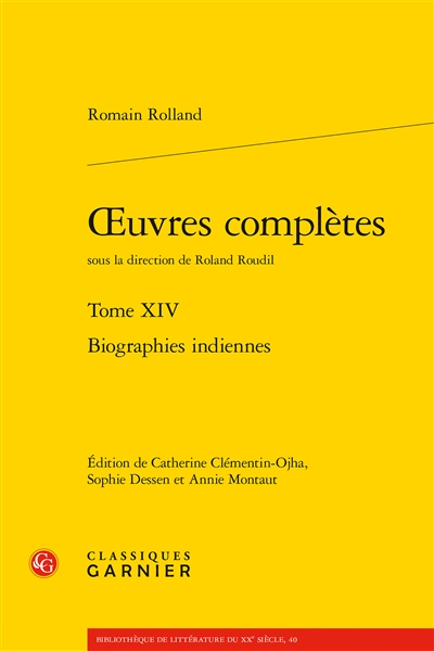 Oeuvres complètes. Vol. 14. Biographies indiennes