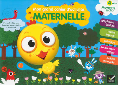 Mon grand cahier d'activités maternelle : moyenne section, 4 ans