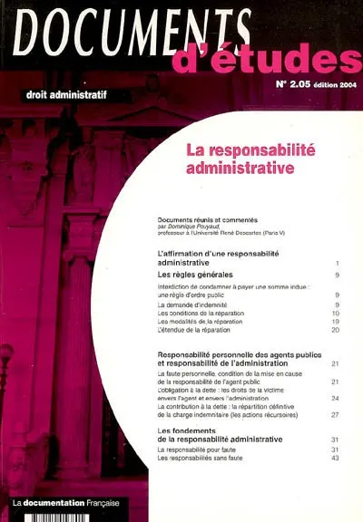 La responsabilité administrative