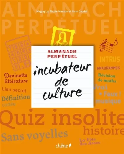 Almanach perpétuel incubateur de culture