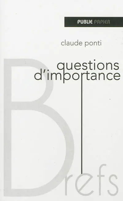 Questions d'importance
