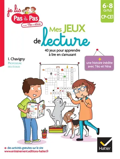 Mes jeux de lecture CP-CE1, 6-8 ans : 40 jeux pour apprendre à lire en s'amusant