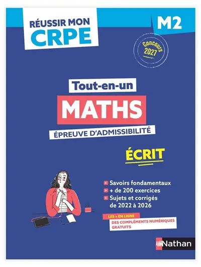 Maths, 1re épreuve d'admissibilité : écrit M2 : concours 2027