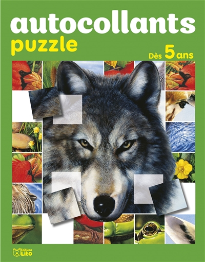 Le loup : autocollants puzzle dès 5 ans