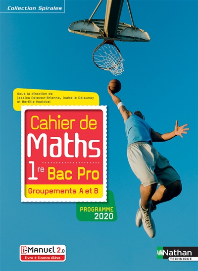 Cahier de maths 1re bac pro groupements A et B : nouveau programme, réforme de la voie professionnelle
