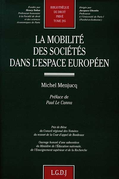 La mobilité des sociétés dans l'espace européen