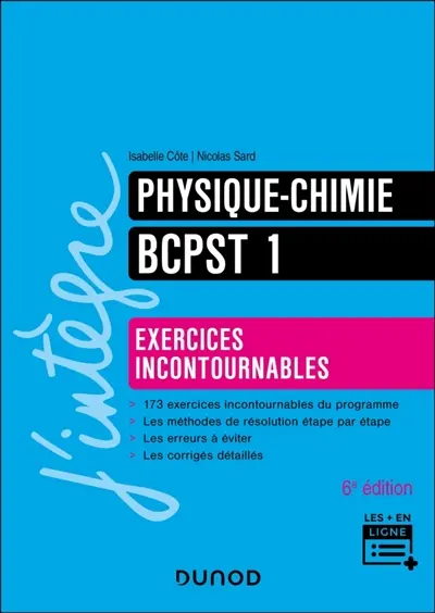 Physique chimie BCPST 1 : exercices incontournables